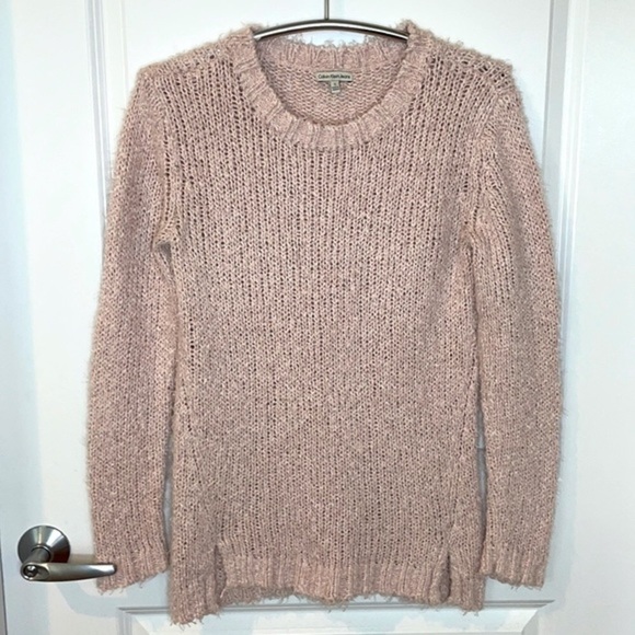 CALVIN KLEIN | Women’s Light Pink Chunky Knit CALVIN KLEIN Sweater Size Small - Picture 4 of 8